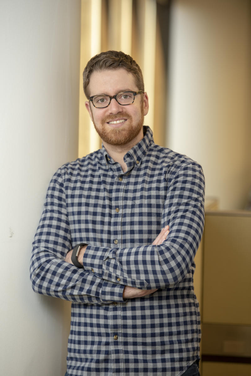 Relaxed office headshot