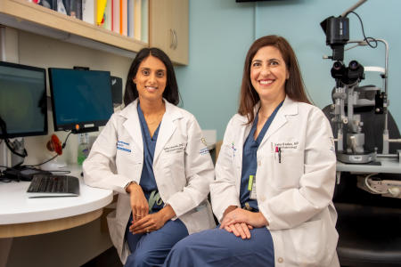 two doctors reviewing exam