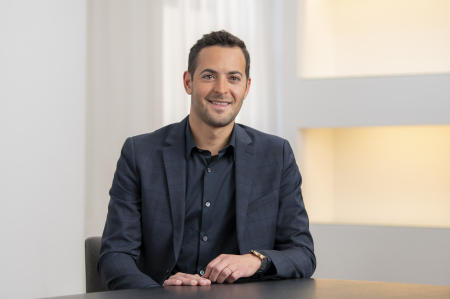 Portrait of executive in conference room